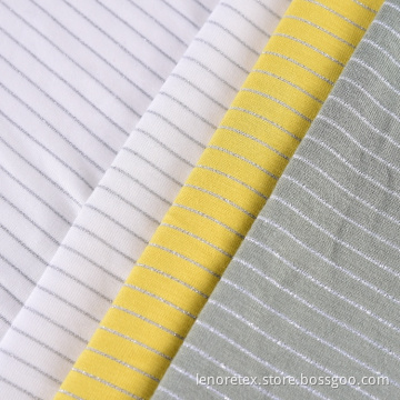 Stripe Yarn Dyed Ecovero Rayon Stretch Knit Fabric